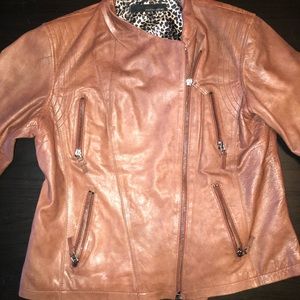 Wilson’s Leather Brown Leather Moto Jacket